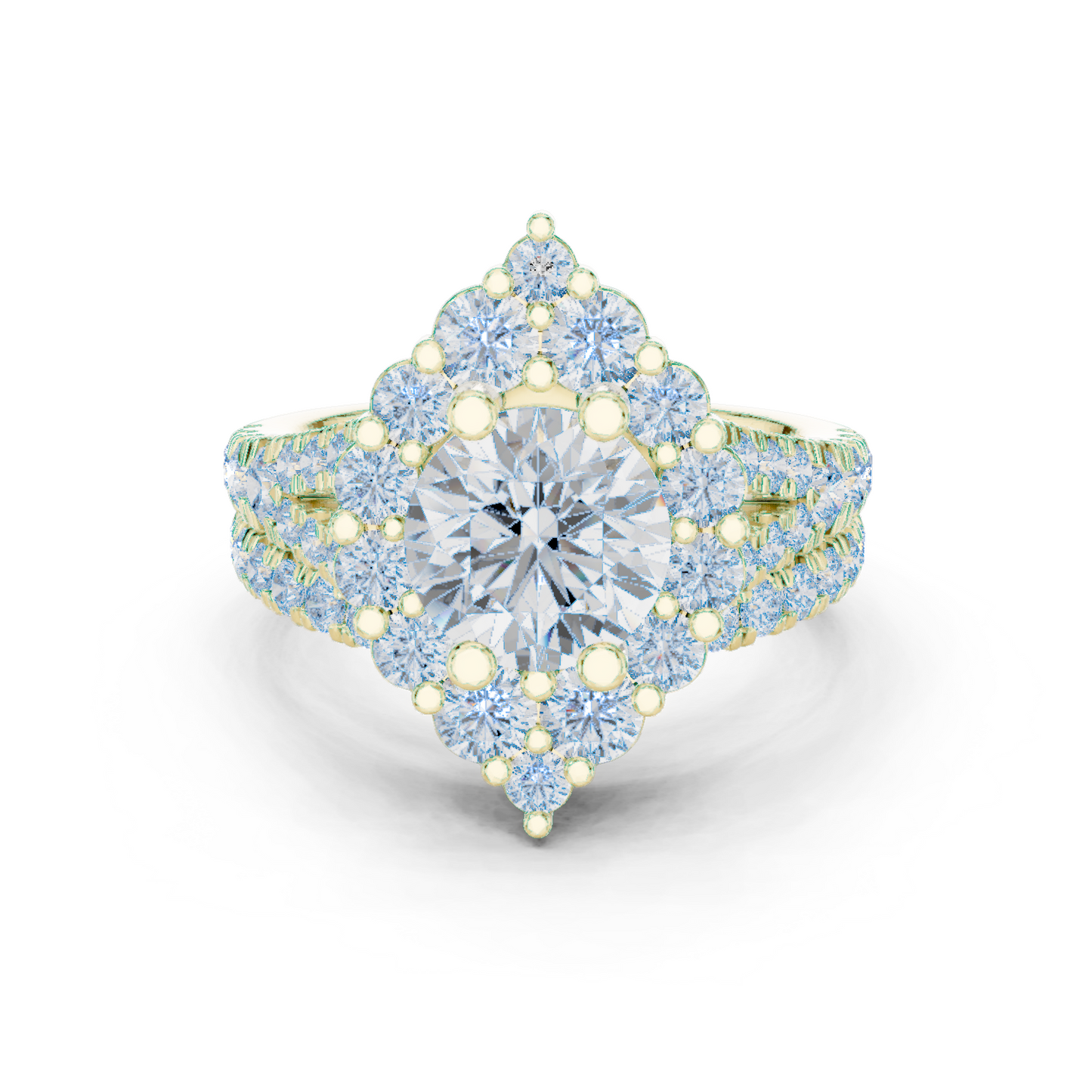 Round Halo Lab Grown Diamond Ring