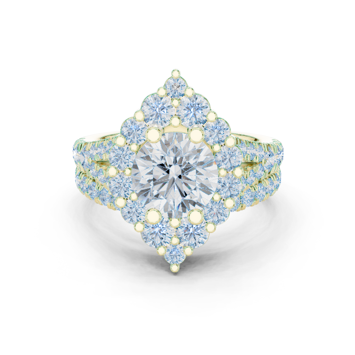 Round Halo Lab Grown Diamond Ring