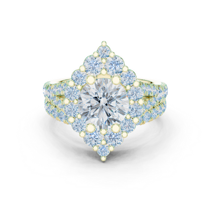 Round Halo Lab Grown Diamond Ring