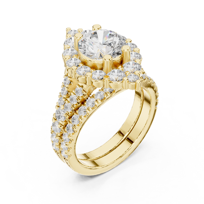 Round Halo Lab Grown Diamond Ring