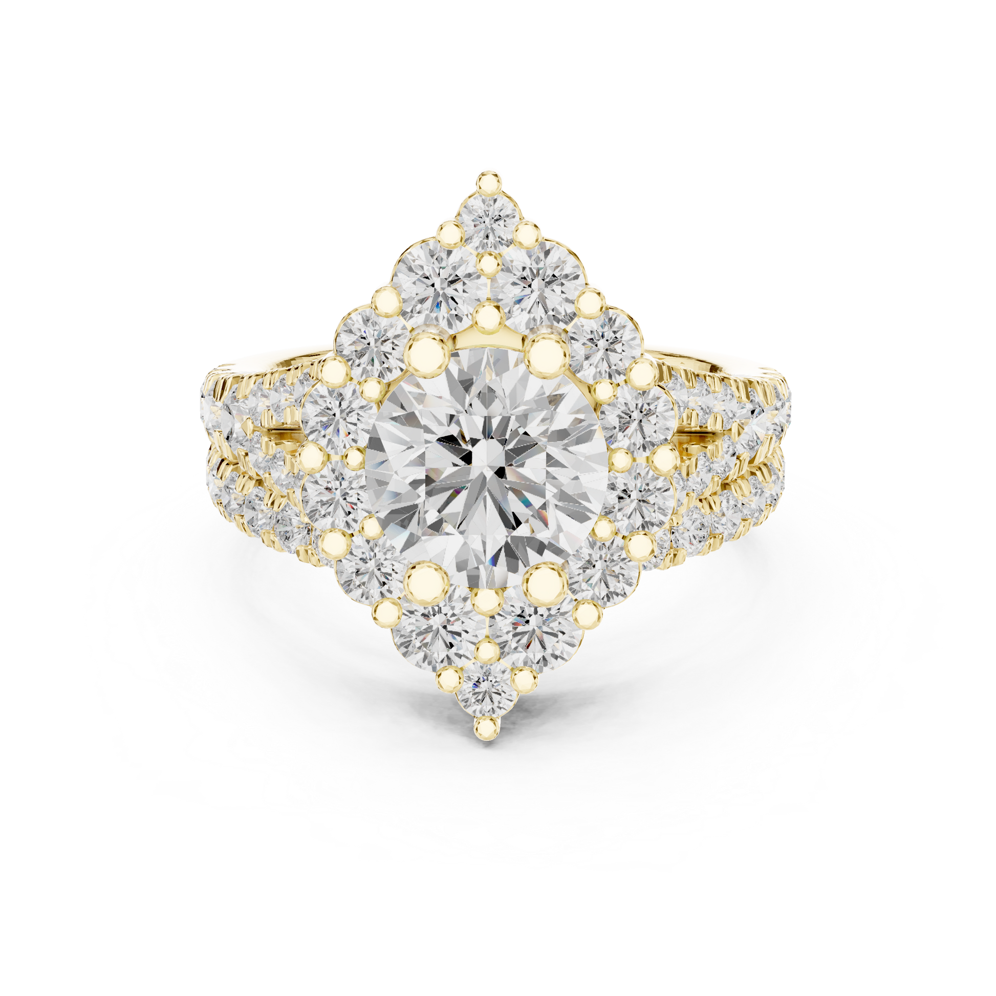 Round Halo Lab Grown Diamond Ring