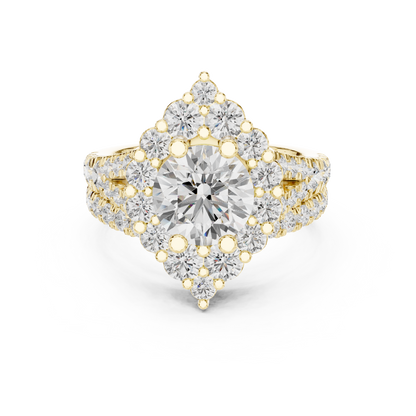 Round Halo Lab Grown Diamond Ring
