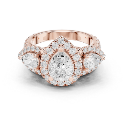 Mixed Shape Lab Grown Diamond Halo Ring