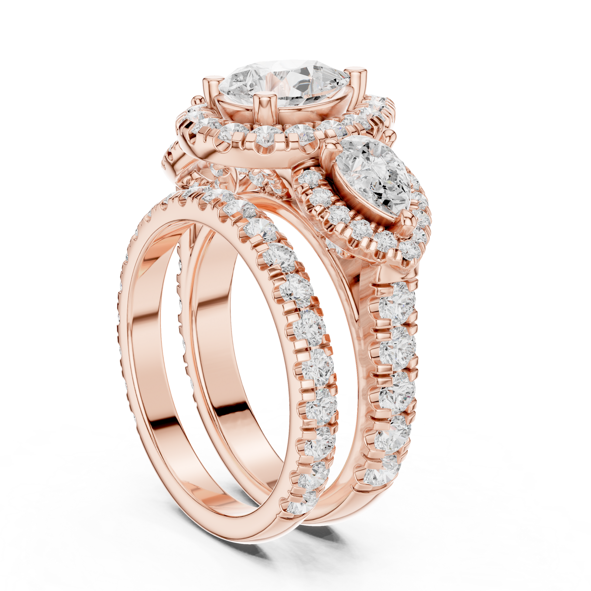 Mixed Shape Lab Grown Diamond Halo Ring
