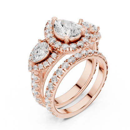 Mixed Shape Lab Grown Diamond Halo Ring