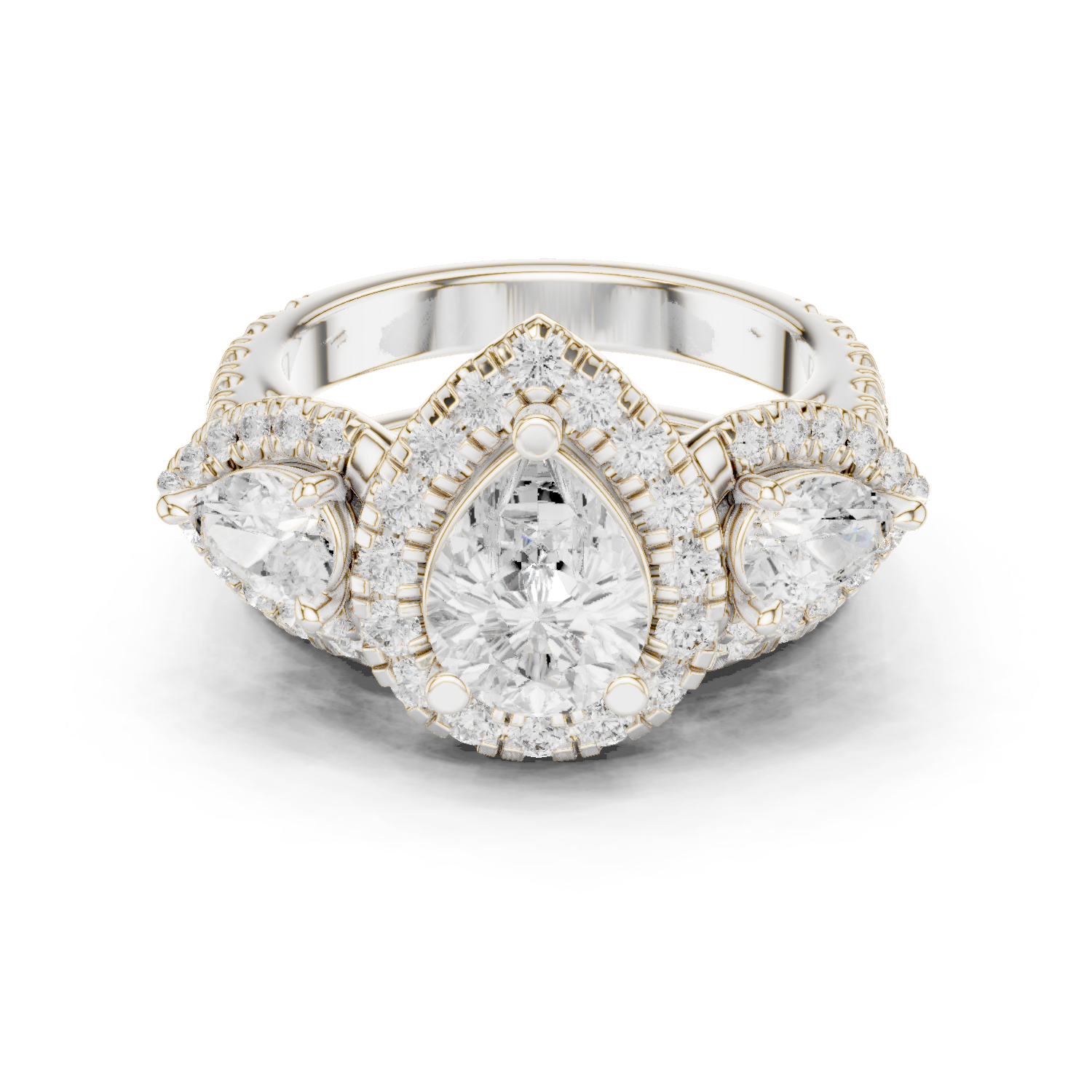 Mixed Shape Lab Grown Diamond Halo Ring