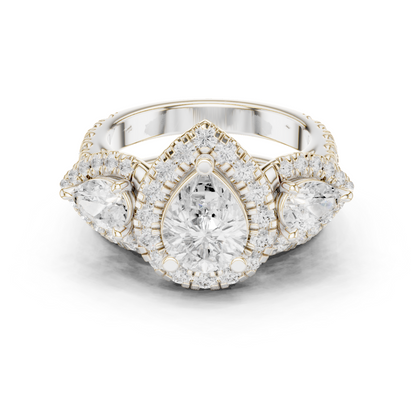 Mixed Shape Lab Grown Diamond Halo Ring
