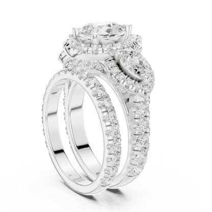 Mixed Shape Lab Grown Diamond Halo Ring