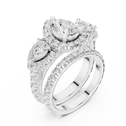 Mixed Shape Lab Grown Diamond Halo Ring