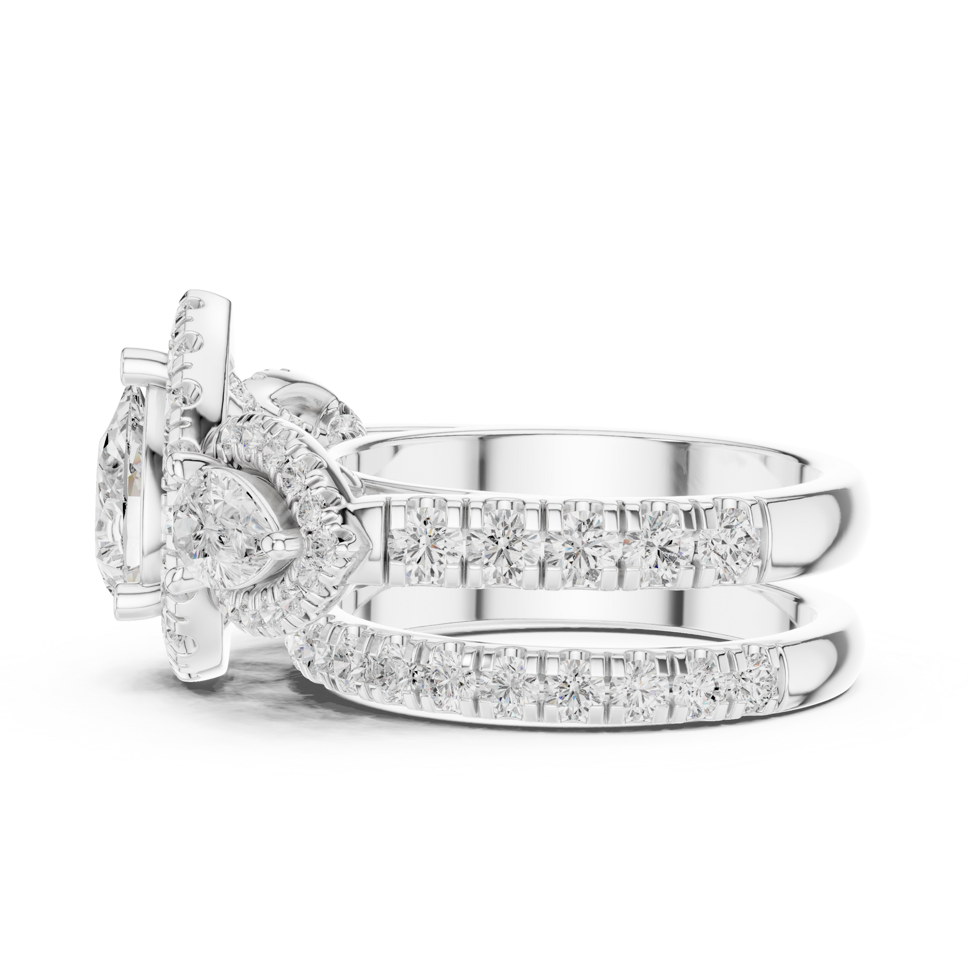Mixed Shape Lab Grown Diamond Halo Ring