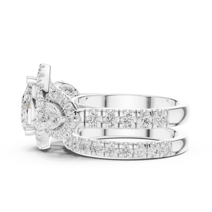 Mixed Shape Lab Grown Diamond Halo Ring