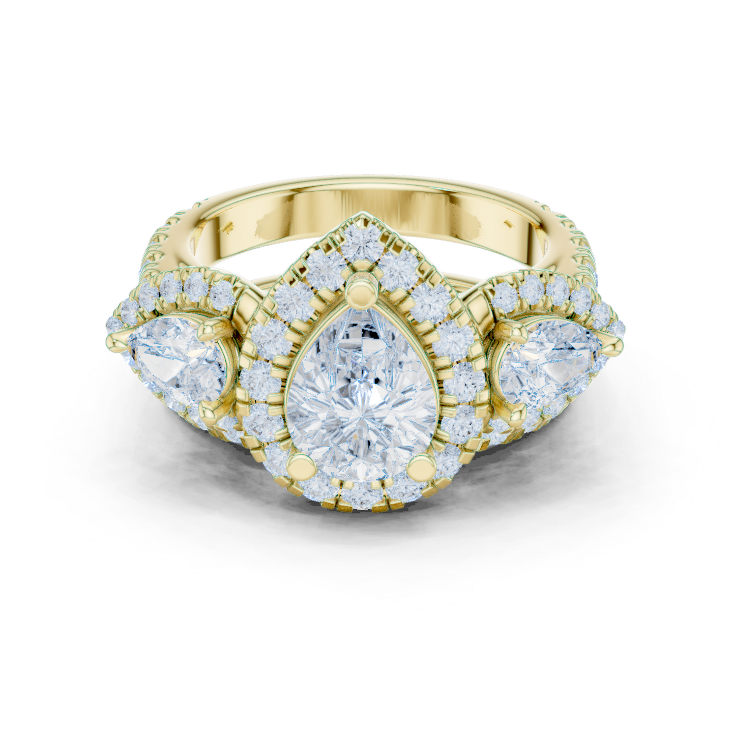 Mixed Shape Lab Grown Diamond Halo Ring