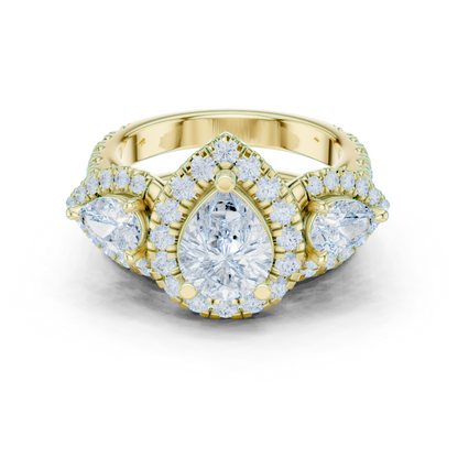 Mixed Shape Lab Grown Diamond Halo Ring