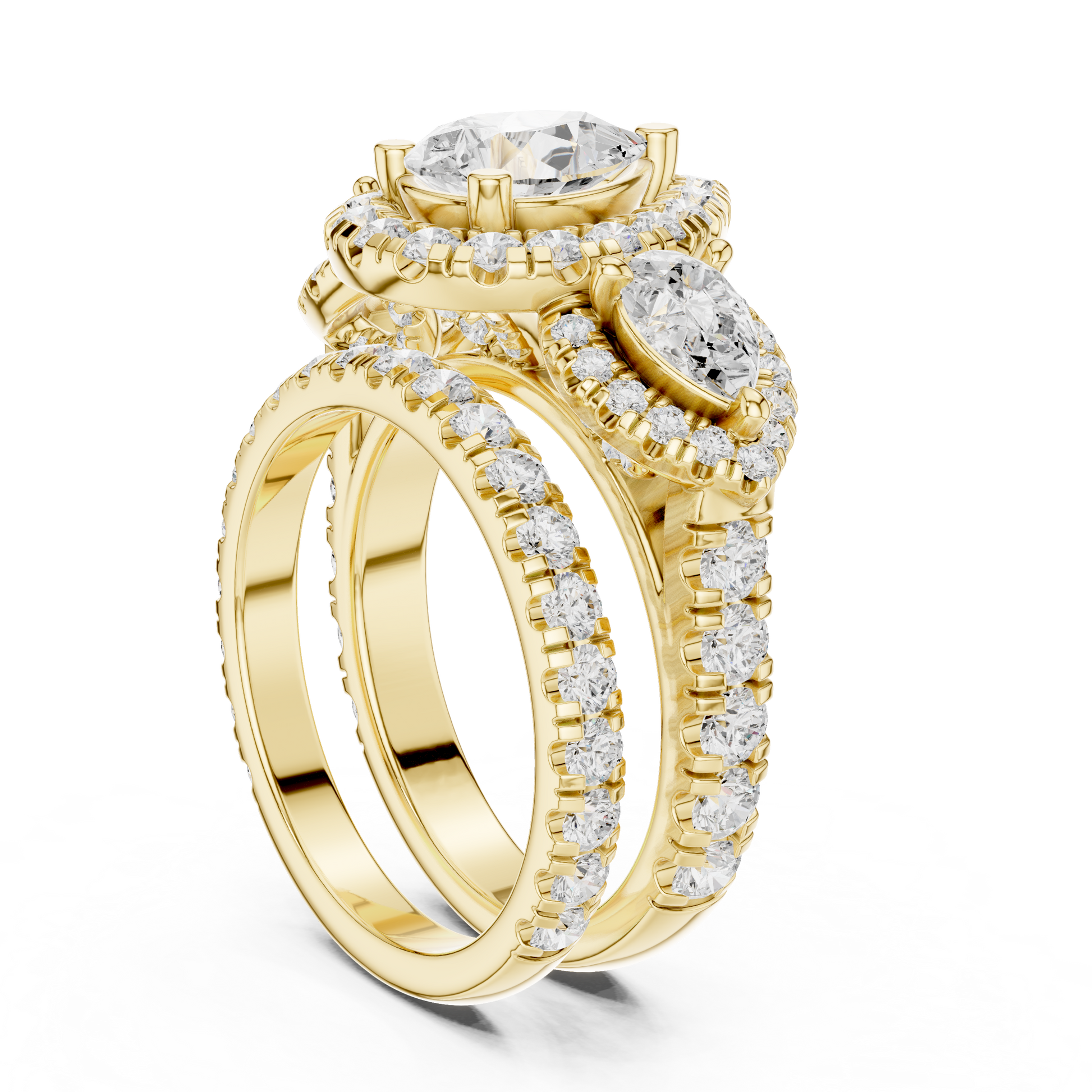 Mixed Shape Lab Grown Diamond Halo Ring