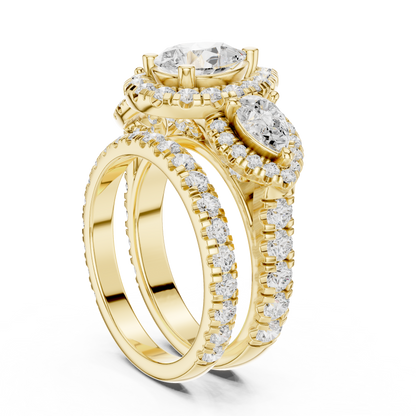 Mixed Shape Lab Grown Diamond Halo Ring