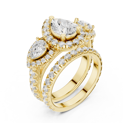 Mixed Shape Lab Grown Diamond Halo Ring