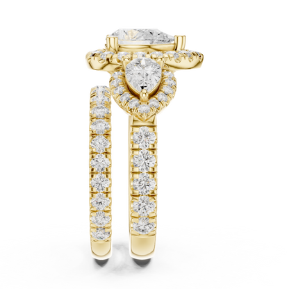 Mixed Shape Lab Grown Diamond Halo Ring