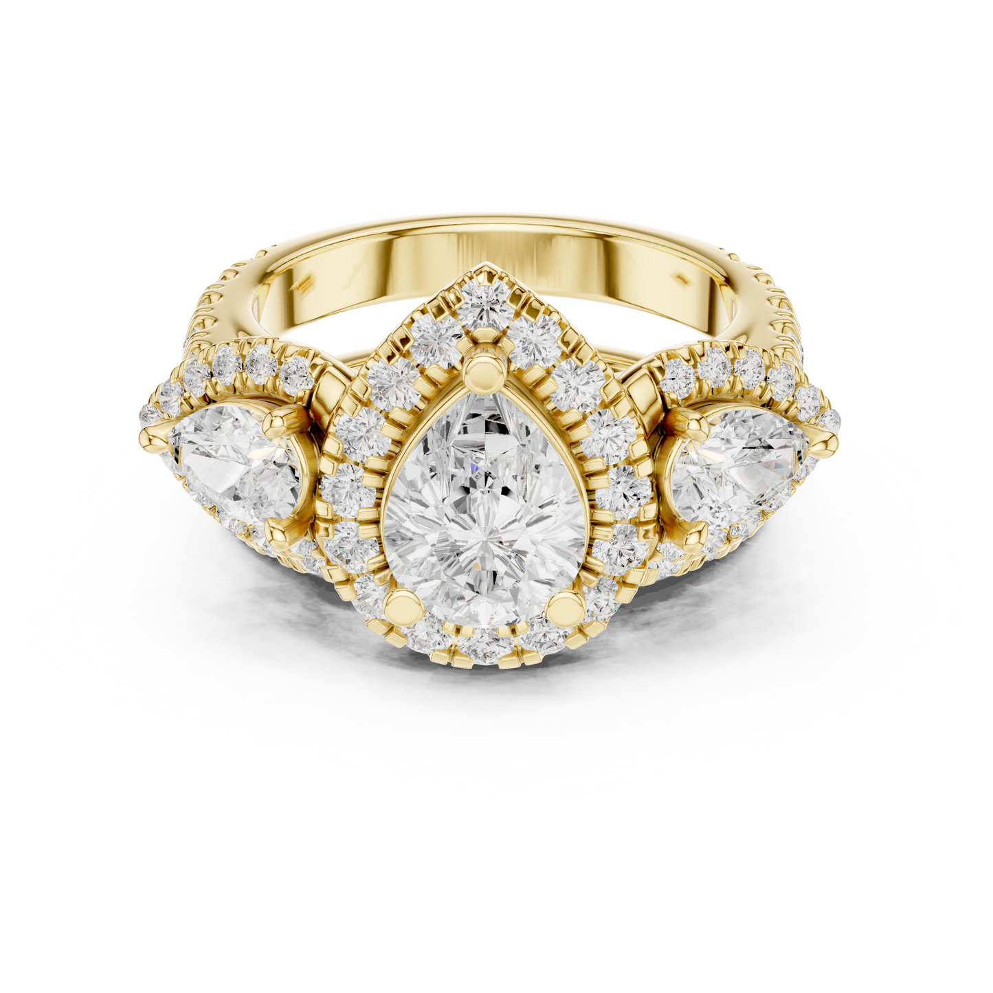 Mixed Shape Lab Grown Diamond Halo Ring