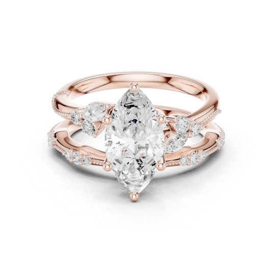 Mixed Shape Lab Grown Diamond Side Stone Ring