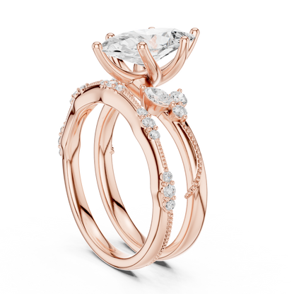 Mixed Shape Lab Grown Diamond Side Stone Ring