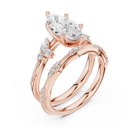 Mixed Shape Lab Grown Diamond Side Stone Ring