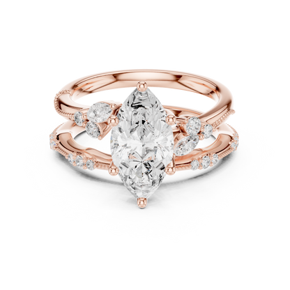 Mixed Shape Lab Grown Diamond Side Stone Ring