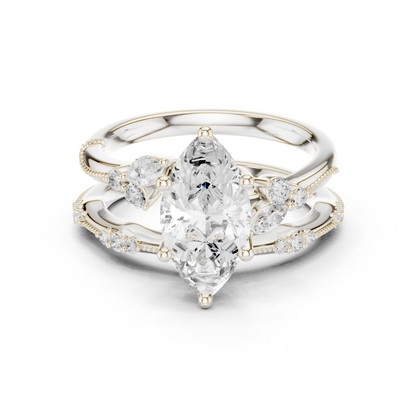 Mixed Shape Lab Grown Diamond Side Stone Ring