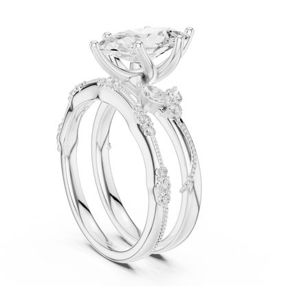 Mixed Shape Lab Grown Diamond Side Stone Ring