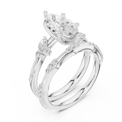 Mixed Shape Lab Grown Diamond Side Stone Ring