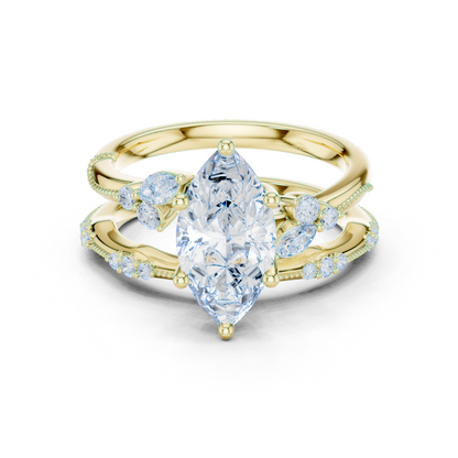 Mixed Shape Lab Grown Diamond Side Stone Ring