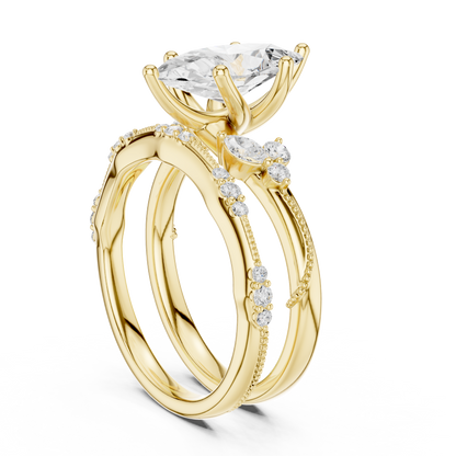 Mixed Shape Lab Grown Diamond Side Stone Ring