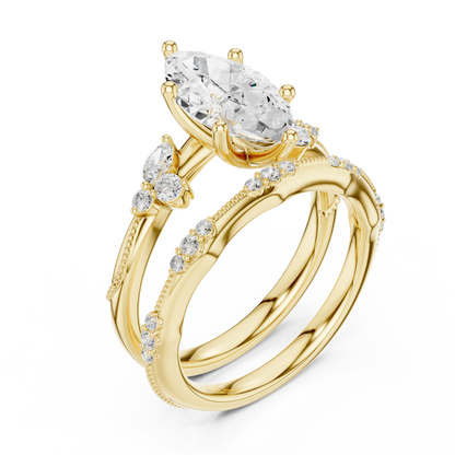 Mixed Shape Lab Grown Diamond Side Stone Ring