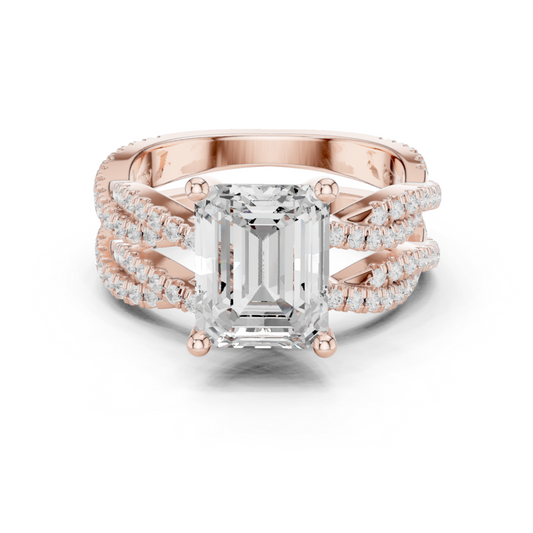 Mixed Shape Lab Grown Diamond Halo Ring