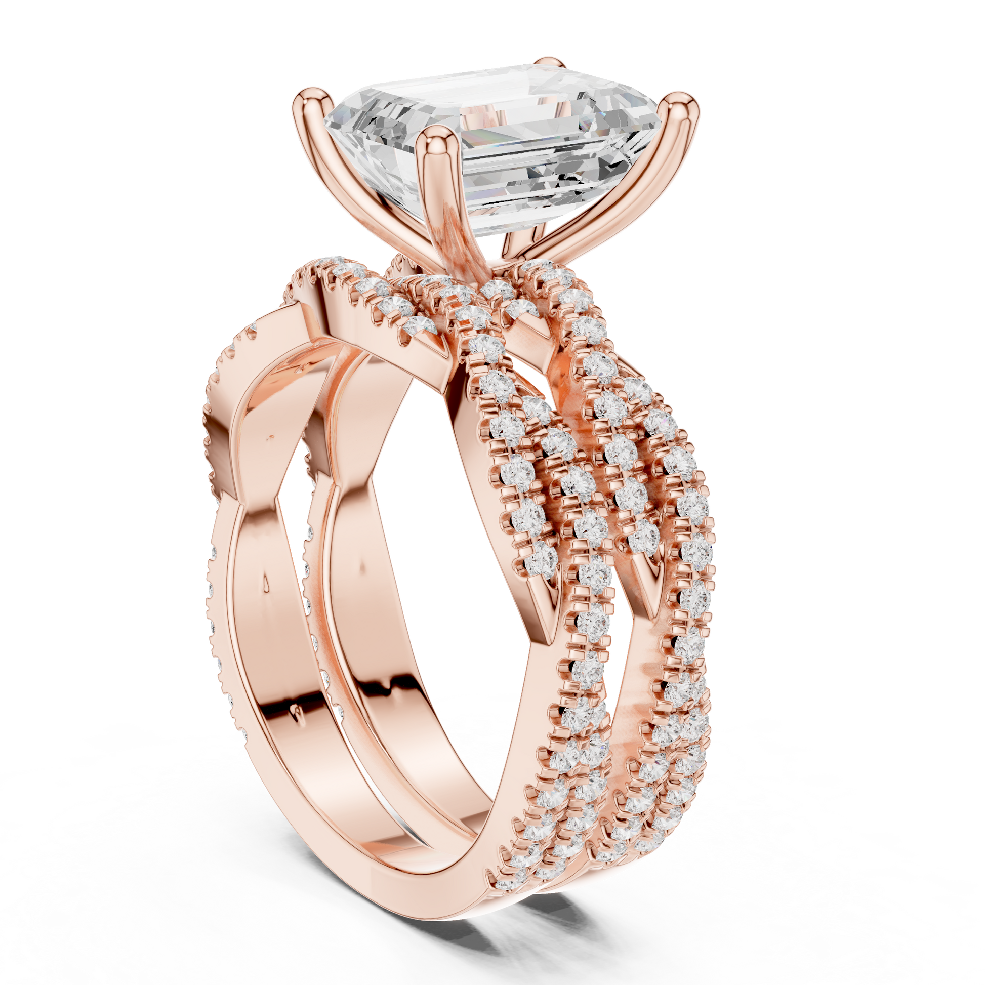 Mixed Shape Lab Grown Diamond Halo Ring