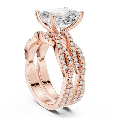 Mixed Shape Lab Grown Diamond Halo Ring