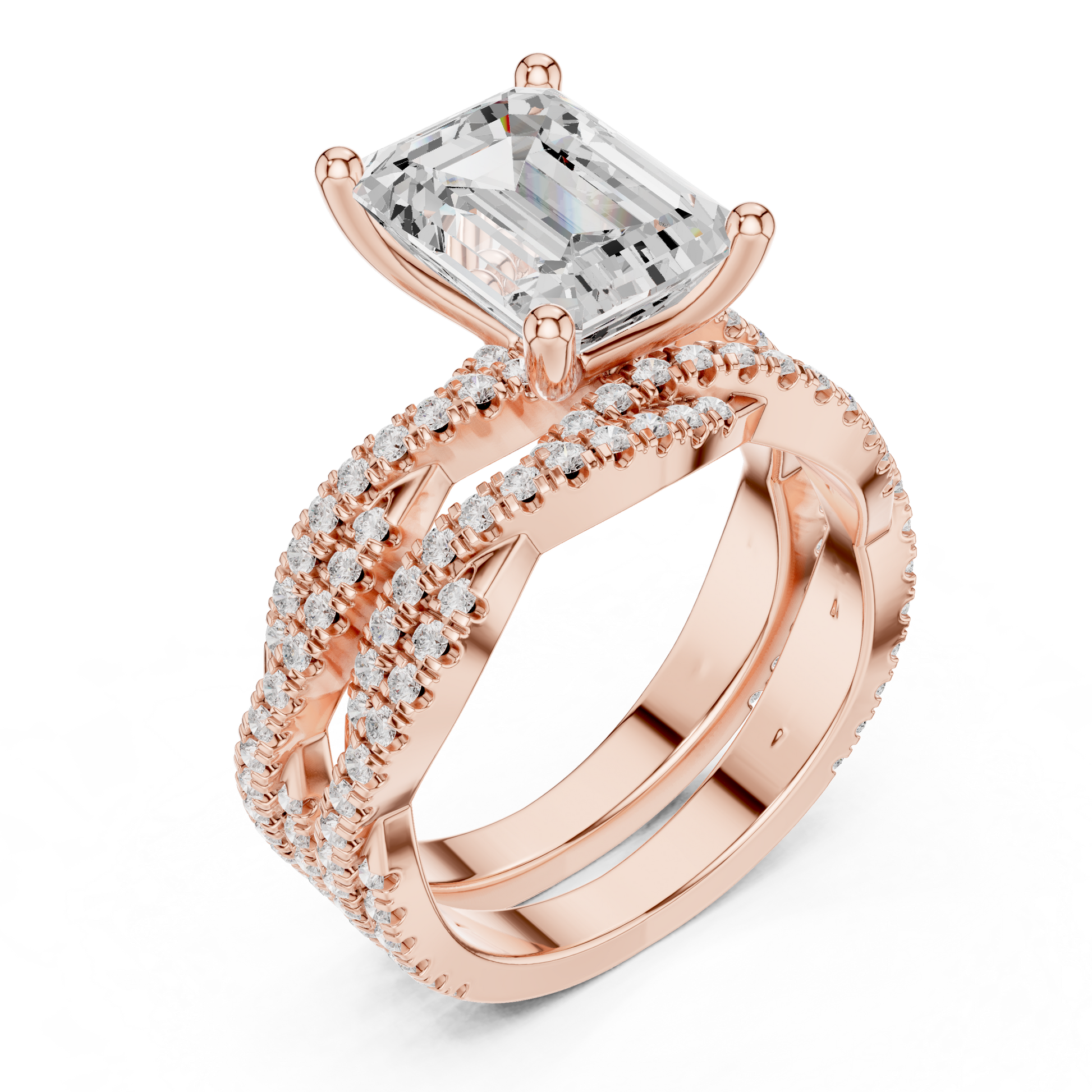 Mixed Shape Lab Grown Diamond Halo Ring