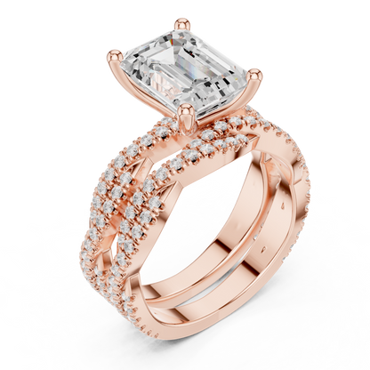 Mixed Shape Lab Grown Diamond Halo Ring