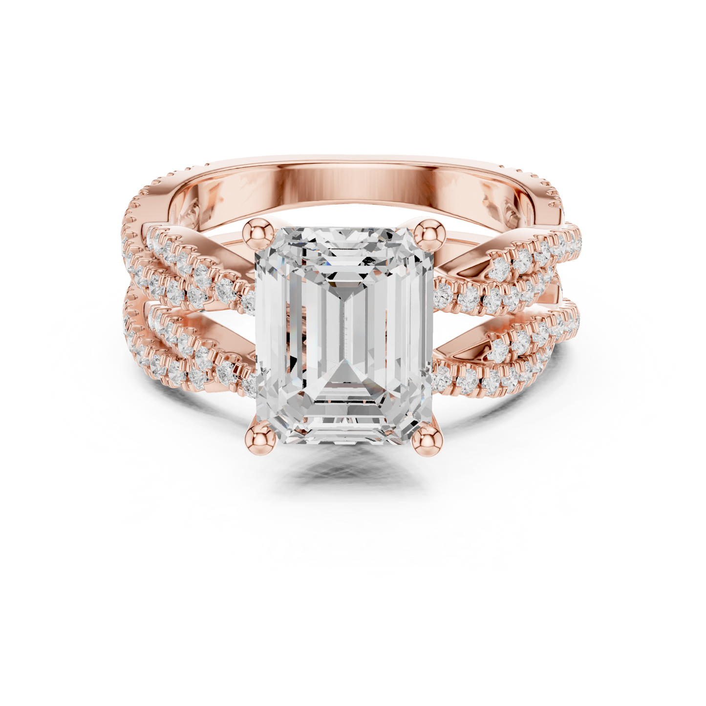 Mixed Shape Lab Grown Diamond Halo Ring