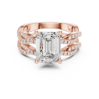 Mixed Shape Lab Grown Diamond Halo Ring