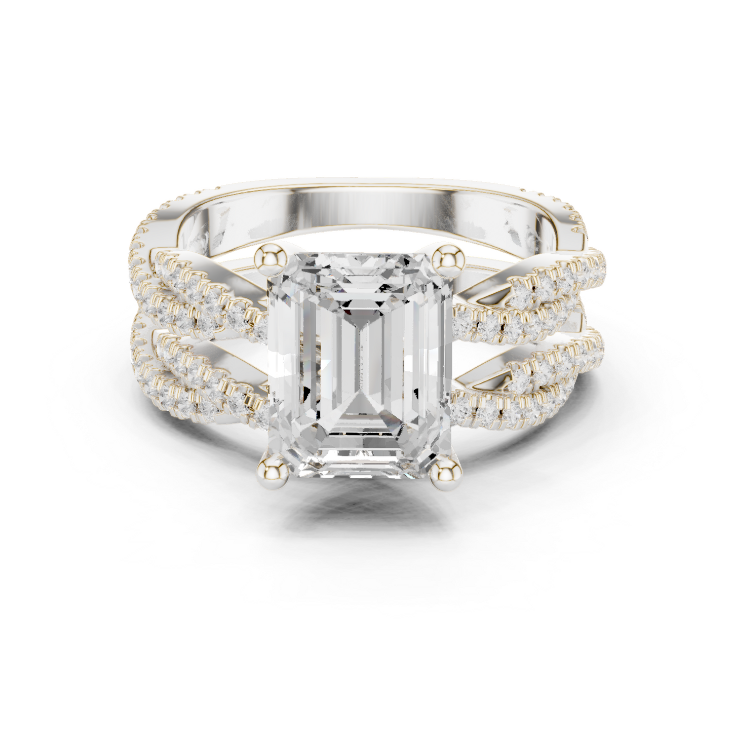 Mixed Shape Lab Grown Diamond Halo Ring