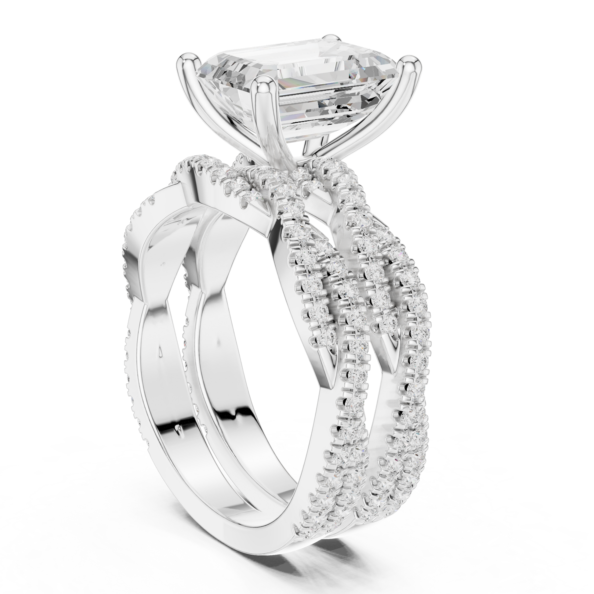 Mixed Shape Lab Grown Diamond Halo Ring