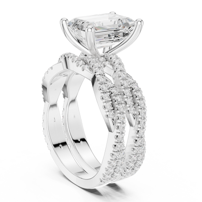 Mixed Shape Lab Grown Diamond Halo Ring