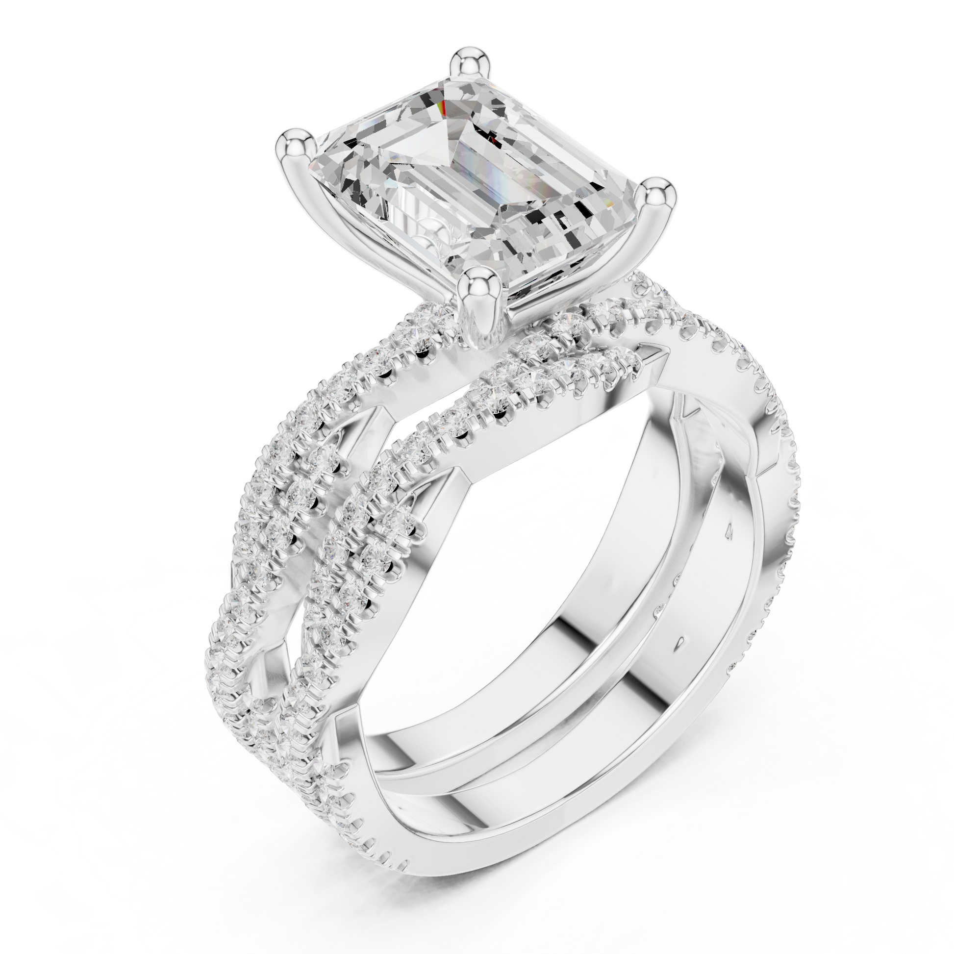 Mixed Shape Lab Grown Diamond Halo Ring