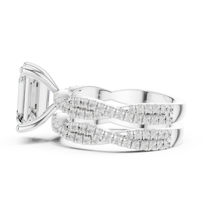 Mixed Shape Lab Grown Diamond Halo Ring
