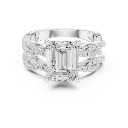 Mixed Shape Lab Grown Diamond Halo Ring
