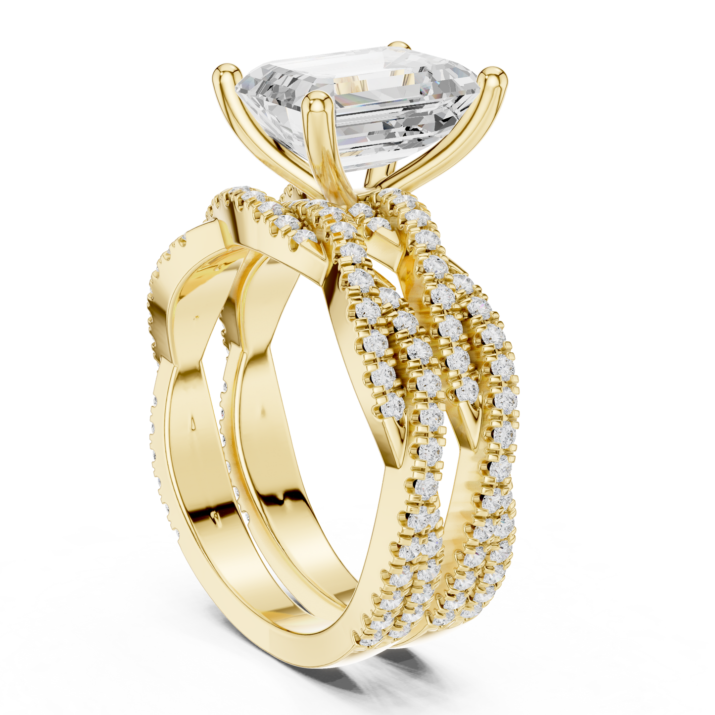 Mixed Shape Lab Grown Diamond Halo Ring