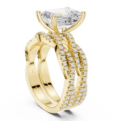 Mixed Shape Lab Grown Diamond Halo Ring