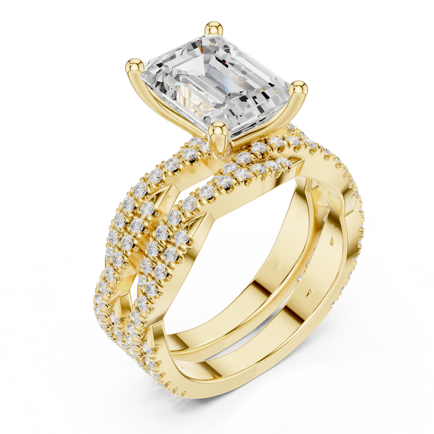 Mixed Shape Lab Grown Diamond Halo Ring