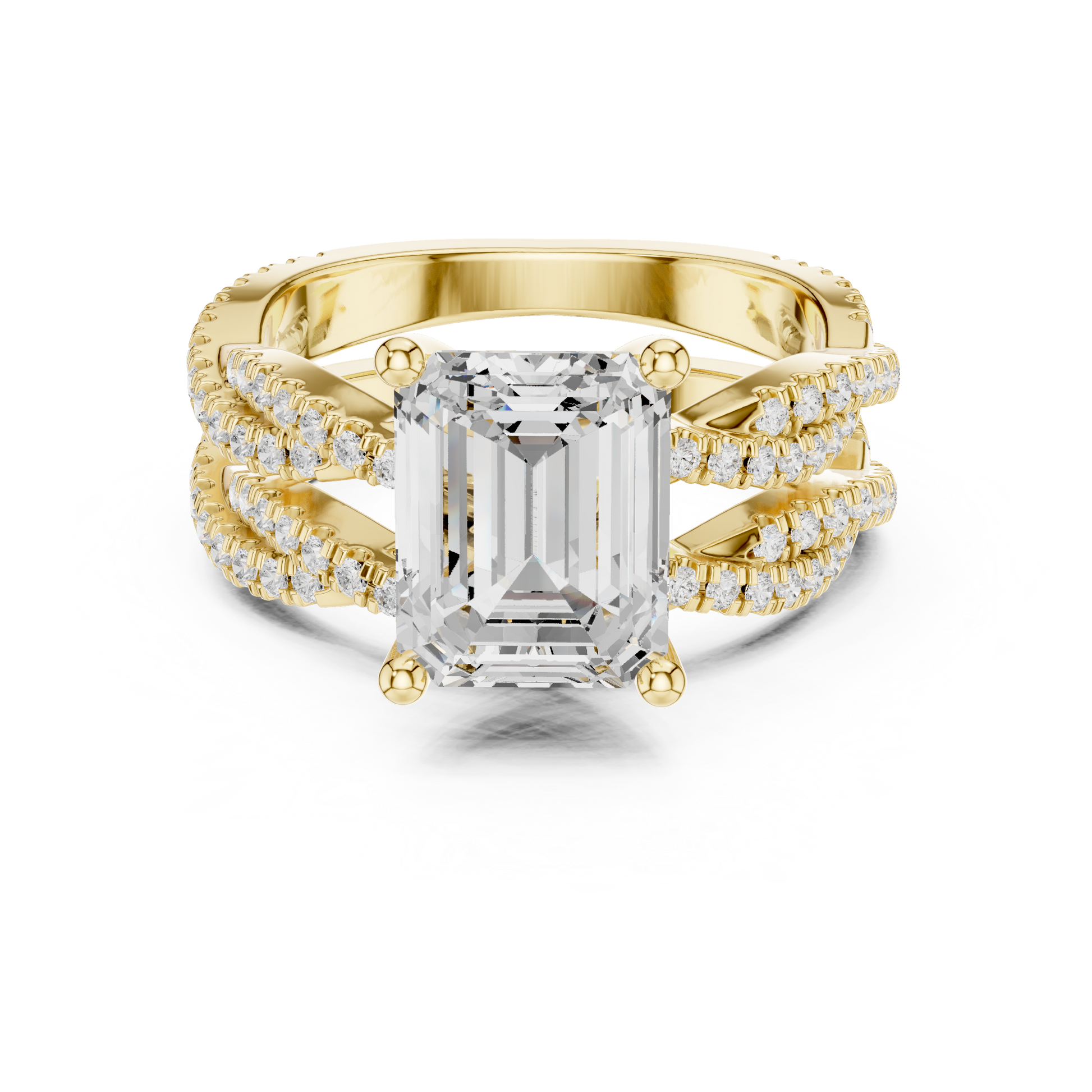 Mixed Shape Lab Grown Diamond Halo Ring
