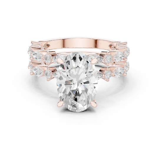 Mixed Shape Lab Grown Diamond Side Stone Ring